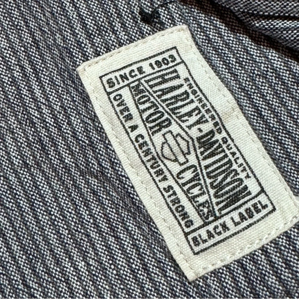 Harley-Davidson Black Label Pinstripe Mechanic Style Shirt- 2XL - Picture 3 of 8